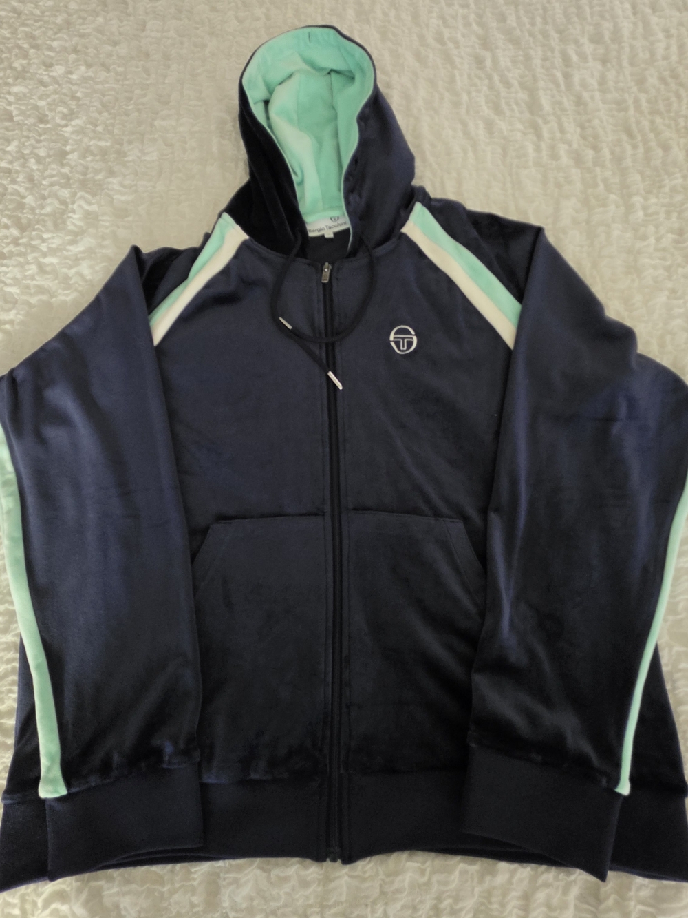 Sergio Tacchini Color Block Zip Front Hoodie XL
